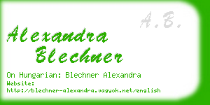 alexandra blechner business card